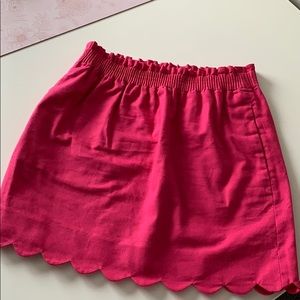 J Crew hot pink elastic waist skirt. Sz 4
